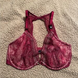 Victoria's Secret Wine Lace Racerback Underwire Bra